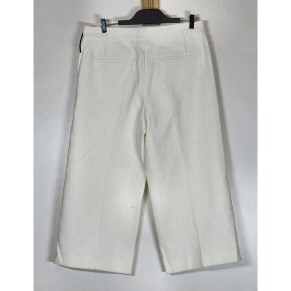 Marni cropped Side Zip Trousers, Off White, Womens Size US 6, It 42, FR 38 - Picture 2 of 3